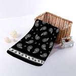 Black And White Bandana Print Towel