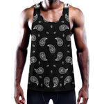 Black And White Bandana Print Training Tank Top