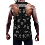 Black And White Bandana Print Training Tank Top