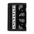 Black And White Bandana Print Trifold Wallet