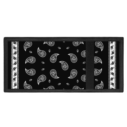 Black And White Bandana Print Trifold Wallet
