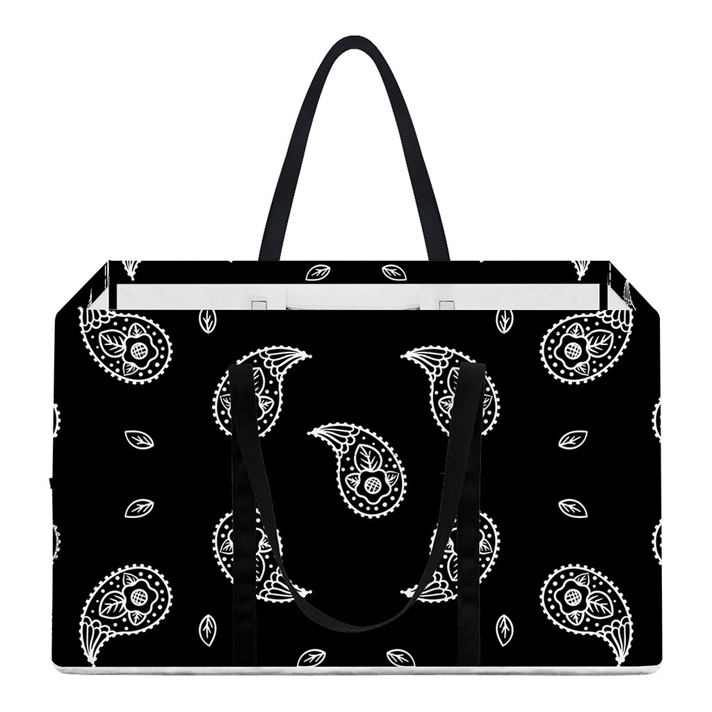 Black And White Bandana Print Utility Tote Bag