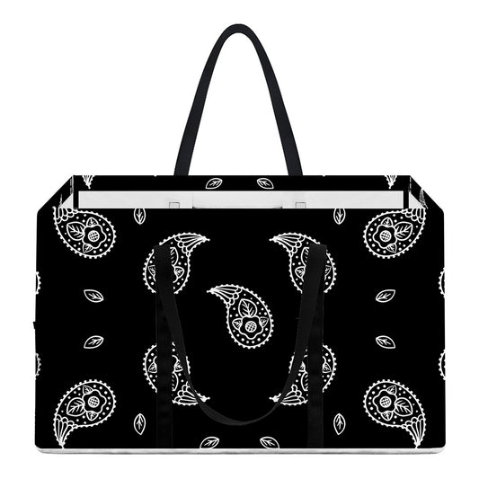 Black And White Bandana Print Utility Tote Bag