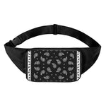 Black And White Bandana Print Waist Bag