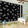 Black And White Bandana Print Wall Sticker