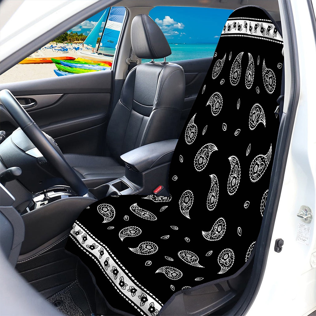 Black And White Bandana Print Waterproof Car Seat Cover