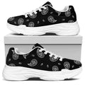 Black And White Bandana Print White Chunky Shoes