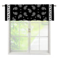 Black And White Bandana Print Window Valance