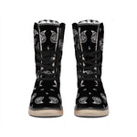 Black And White Bandana Print Winter Boots