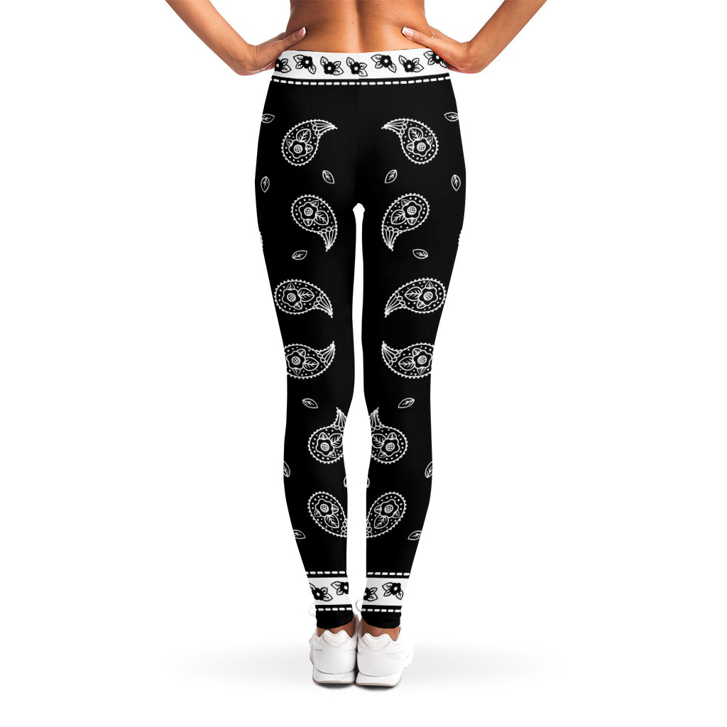Black And White Bandana Print Women's Leggings