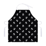 Black And White Beer Pattern Print Adjustable Apron