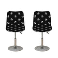 Black And White Beer Pattern Print Bar Stool Covers