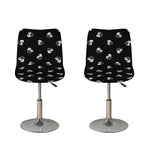 Black And White Beer Pattern Print Bar Stool Covers