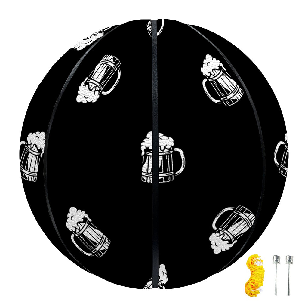 Black And White Beer Pattern Print Basketball