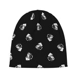 Black And White Beer Pattern Print Beanie