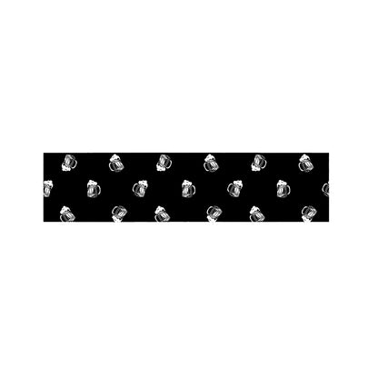 Black And White Beer Pattern Print Bed Runner