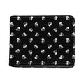 Black And White Beer Pattern Print Bifold Wallet