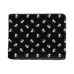 Black And White Beer Pattern Print Bifold Wallet