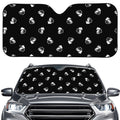 Black And White Beer Pattern Print Car Windshield Sun Shade