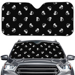 Black And White Beer Pattern Print Car Windshield Sun Shade