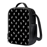 Black And White Beer Pattern Print Crossbody Lunch Bag