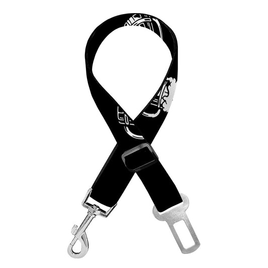 Black And White Beer Pattern Print Dog Seat Belt