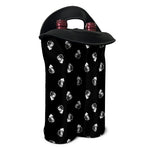 Black And White Beer Pattern Print Double Neoprene Wine Tote