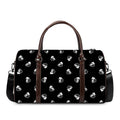 Black And White Beer Pattern Print Duffel Bag