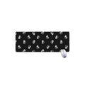 Black And White Beer Pattern Print Extended Mouse Pad