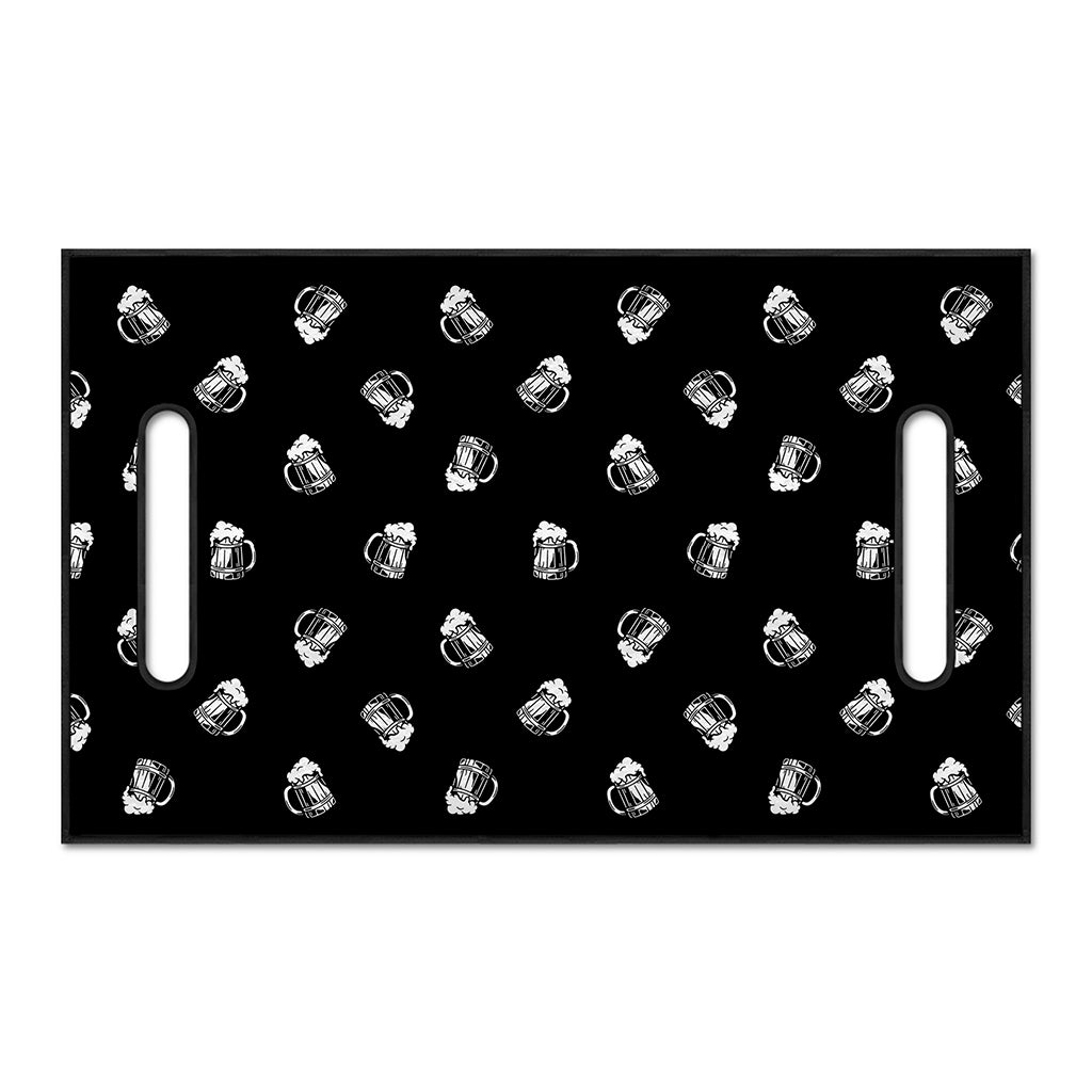Black And White Beer Pattern Print Golf Cart Seat Cover