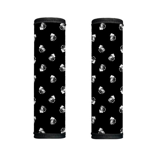 Black And White Beer Pattern Print Handle Covers