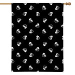 Black And White Beer Pattern Print House Flag