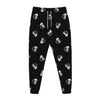 Black And White Beer Pattern Print Jogger Pants