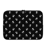Black And White Beer Pattern Print Laptop Sleeve