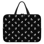 Black And White Beer Pattern Print Laptop Sleeve With Handle