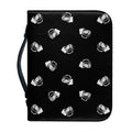 Black And White Beer Pattern Print Leather Bible Cover