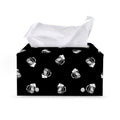Black And White Beer Pattern Print Leather Tissue Box Cover