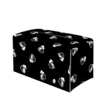 Black And White Beer Pattern Print Leather Tissue Box Cover