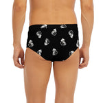 Black And White Beer Pattern Print Men's Briefs