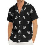 Black And White Beer Pattern Print Men's Deep V-Neck Shirt