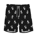 Black And White Beer Pattern Print Men's Athletic Shorts