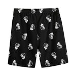 Black And White Beer Pattern Print Men's Sports Shorts