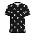Black And White Beer Pattern Print Men's Athletic T-Shirt