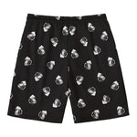 Black And White Beer Pattern Print Men's Swim Trunks