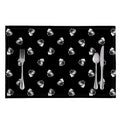 Black And White Beer Pattern Print Placemat