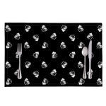 Black And White Beer Pattern Print Placemat