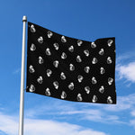 Black And White Beer Pattern Print Polyester Flag