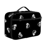 Black And White Beer Pattern Print Portable Lunch Bag