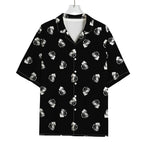 Black And White Beer Pattern Print Rayon Hawaiian Shirt