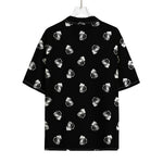 Black And White Beer Pattern Print Rayon Hawaiian Shirt